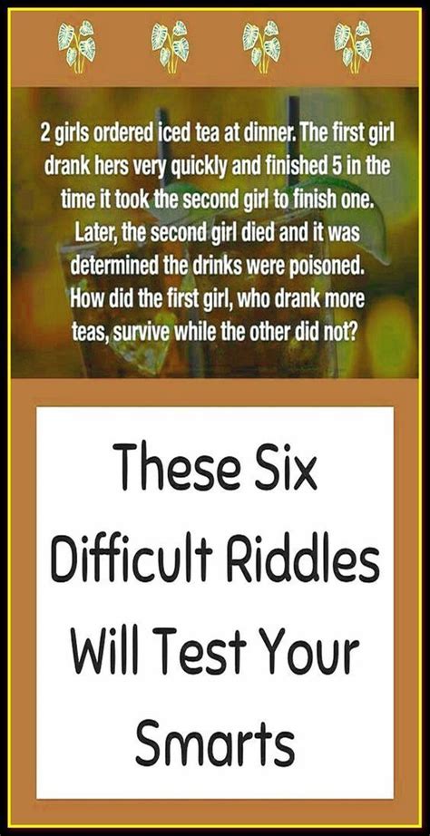 hard riddles to test your smarts|hardest riddles of all time.